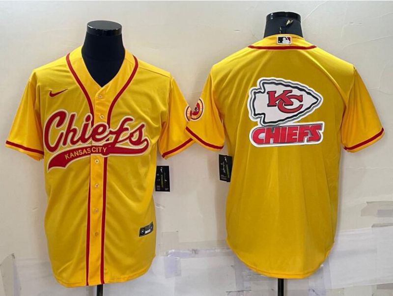 Men Kansas City Chiefs Blank Yellow 2022 Nike Co branded NFL Jerseys1->women nfl jersey->Women Jersey
